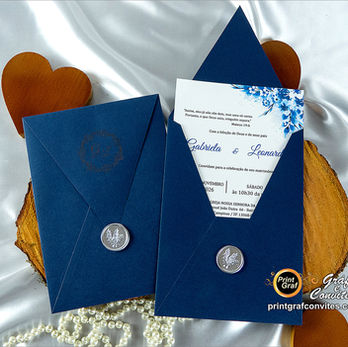 convite azul marinho
