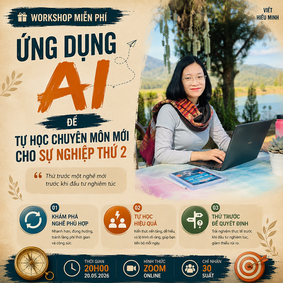 Workshop ỨNG DỤNG AI ĐỂ TỰ HỌC CHUYÊN MÔN & KỸ NĂNG MỚI CHO SỰ NGHIỆP THỨ 2