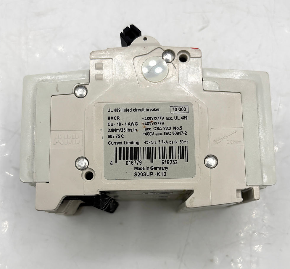 Thumbnail: ABB / S203-K10A / Circuit Breaker 3 Pole 240VAC 10A