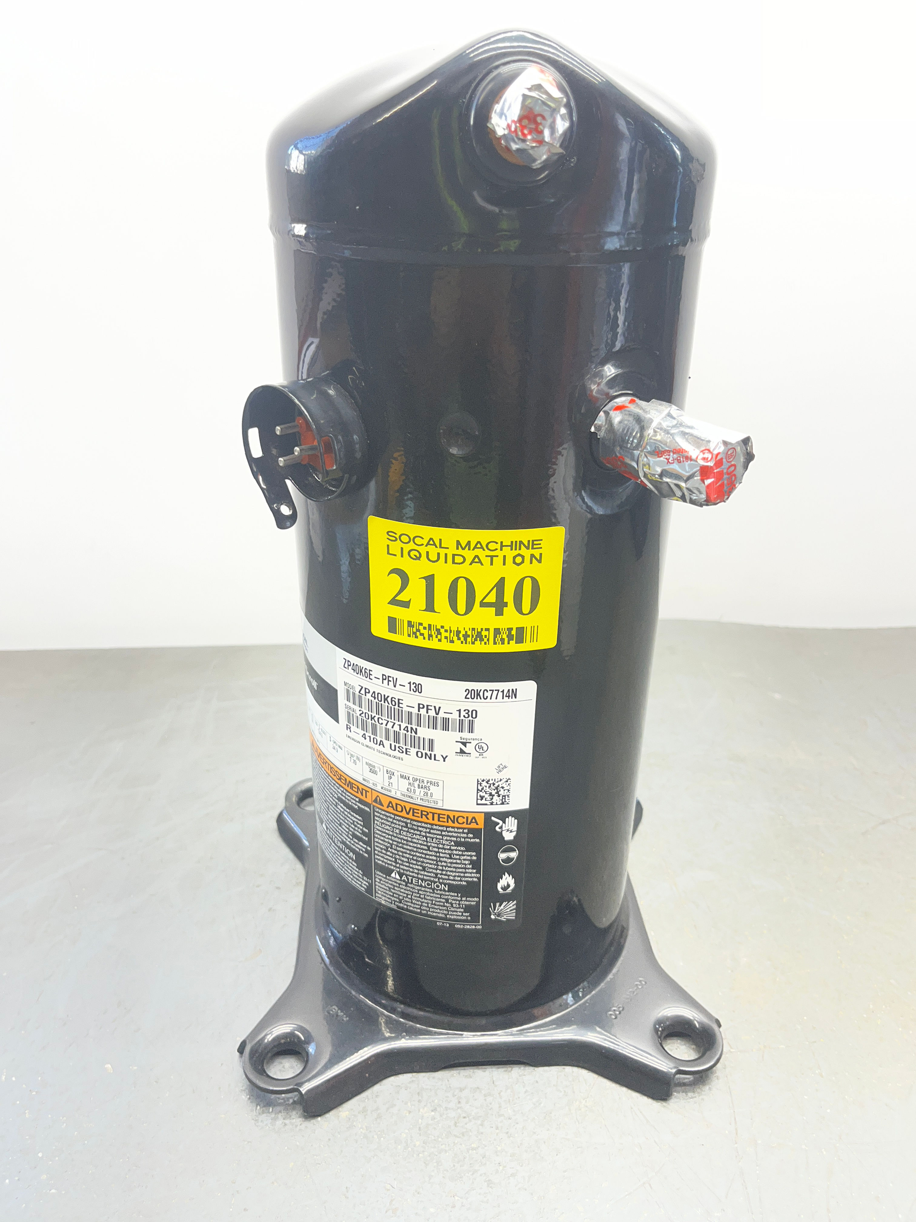 Emerson Copeland / ZP40K6E-PFV-130 / HVAC Compressor / Tested