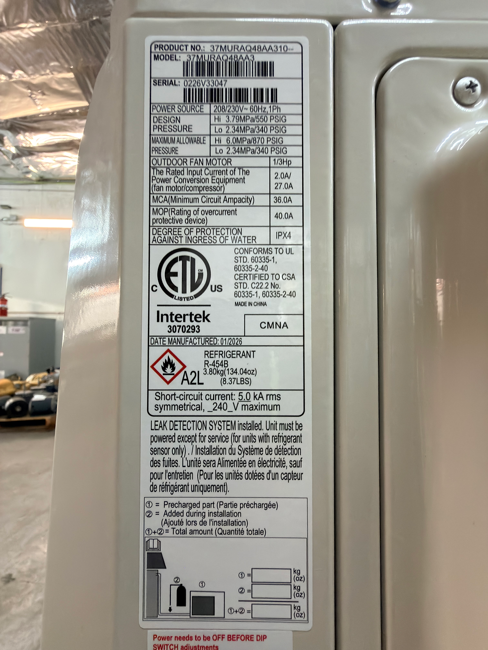 Thumbnail: Carrier / 37MURAQ48AA310 / Split System Heat Pump / New Open Box