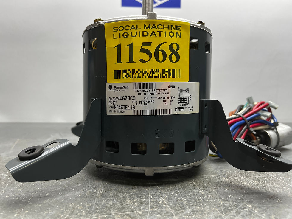 Thumbnail: GE Commercial Motors / 5KCP39PG / V623CS / 3/4HP / 115V / 1PH / Electric Motor