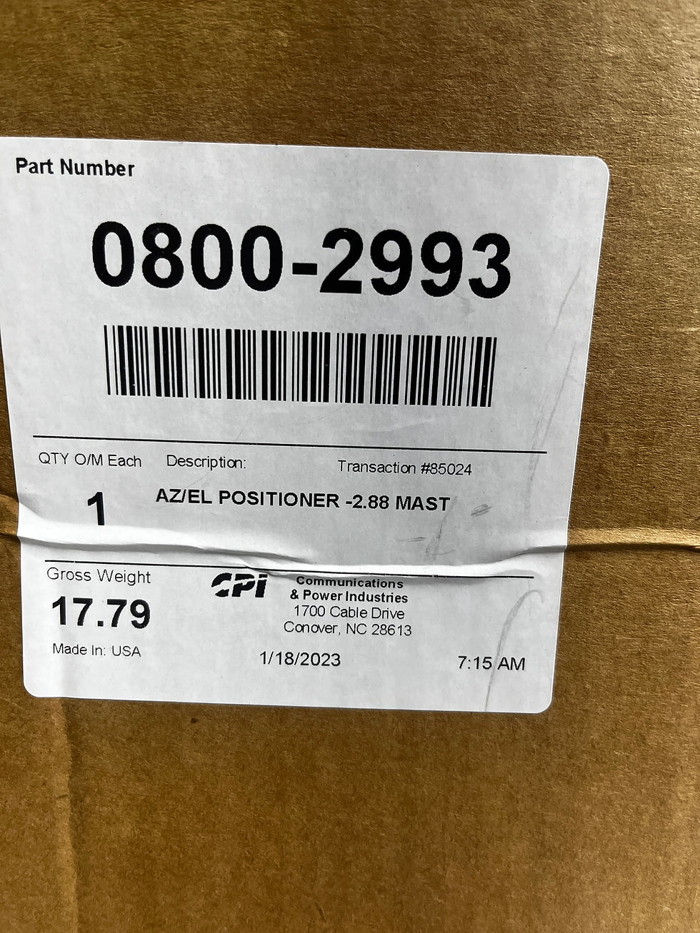 Miniatura: CPI / / 0800-2993 / /  ( AZ/EL Positioner – 2.88 Mast )