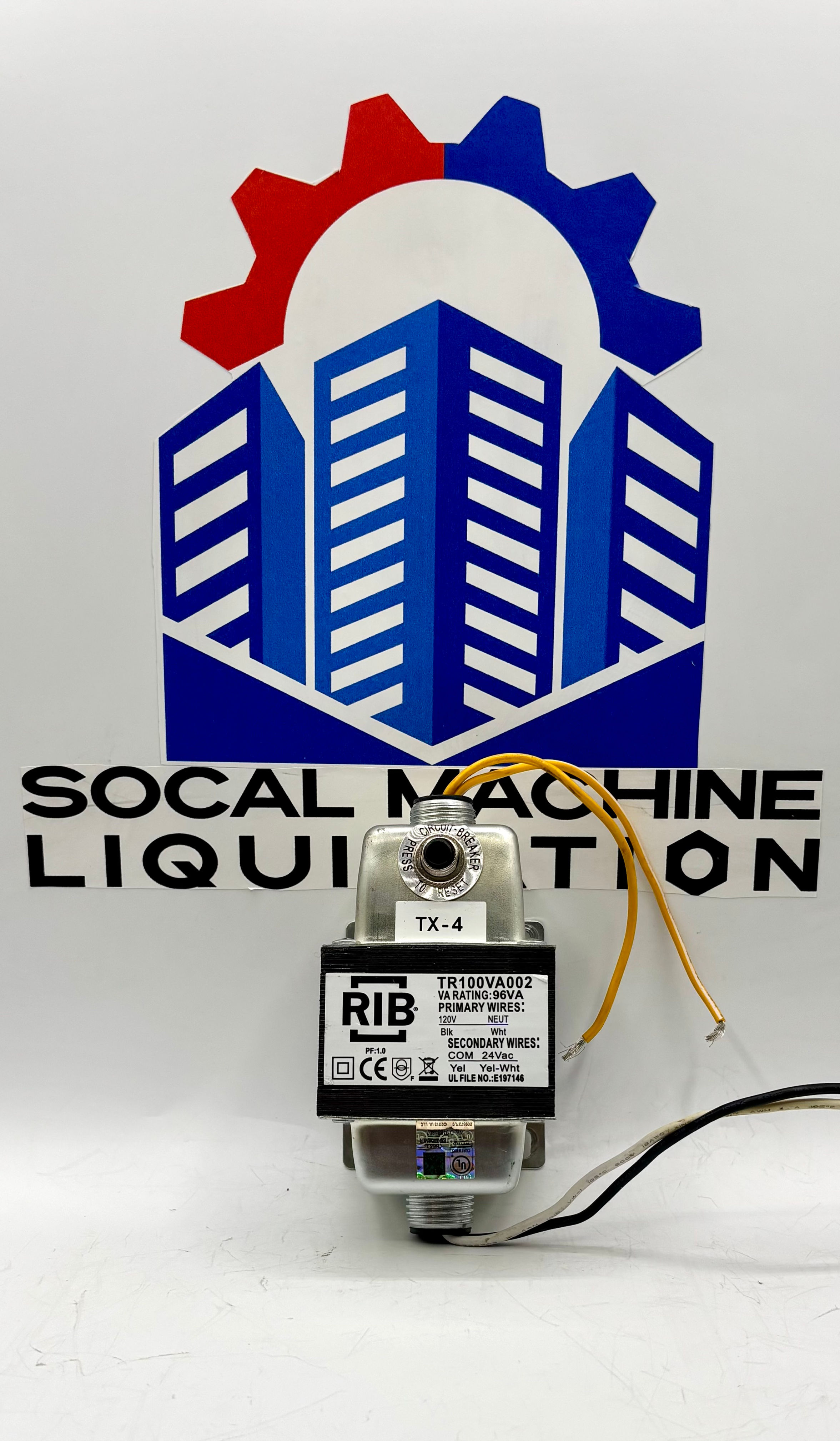 RIB / TR100VA002 / Transformer 120V 96VA 24VAC Class 2