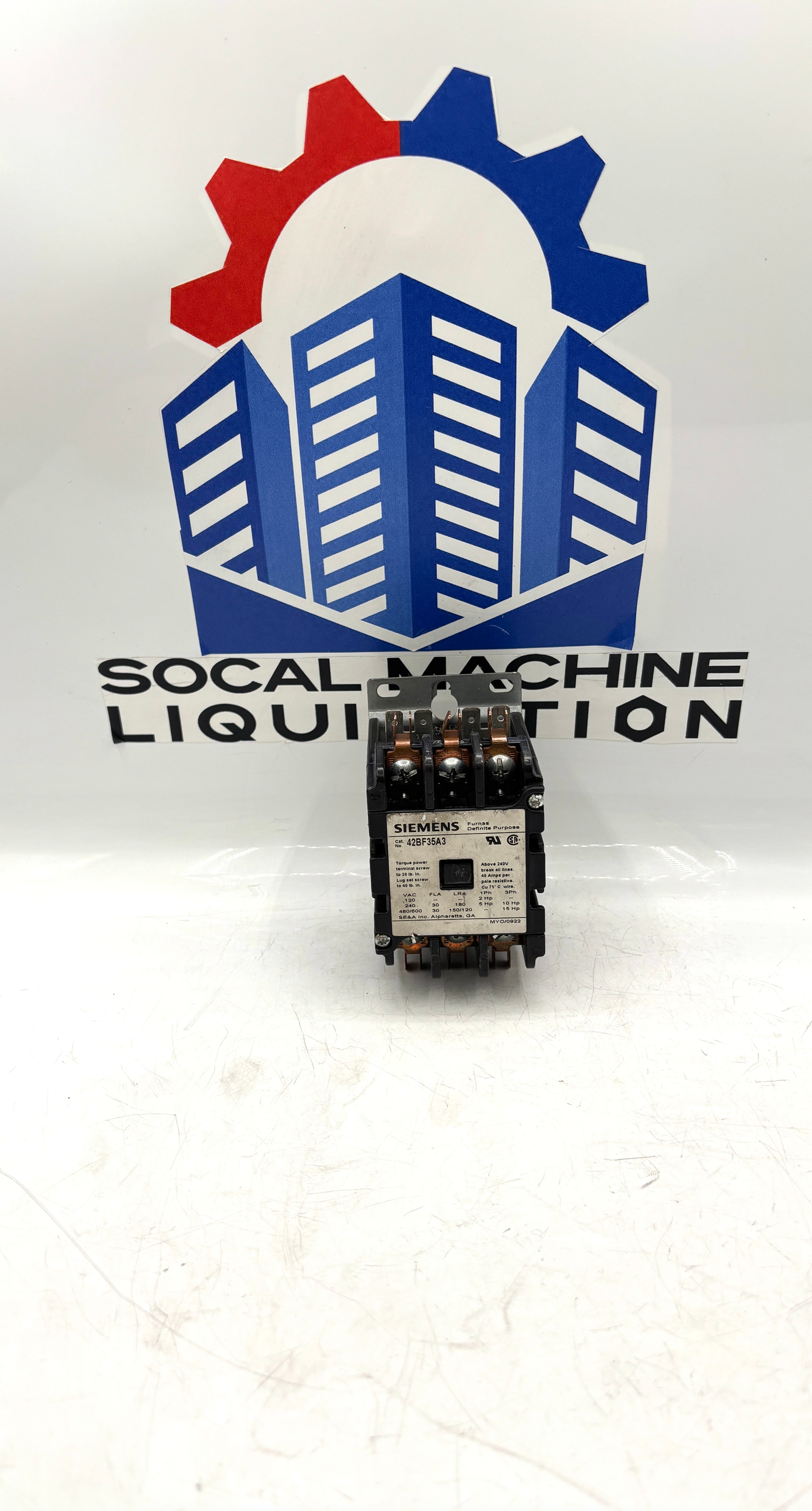 Siemens / 42BF35A3 / Contactor 30 Amp 3 Pole 24VAC Coil 50/60Hz
