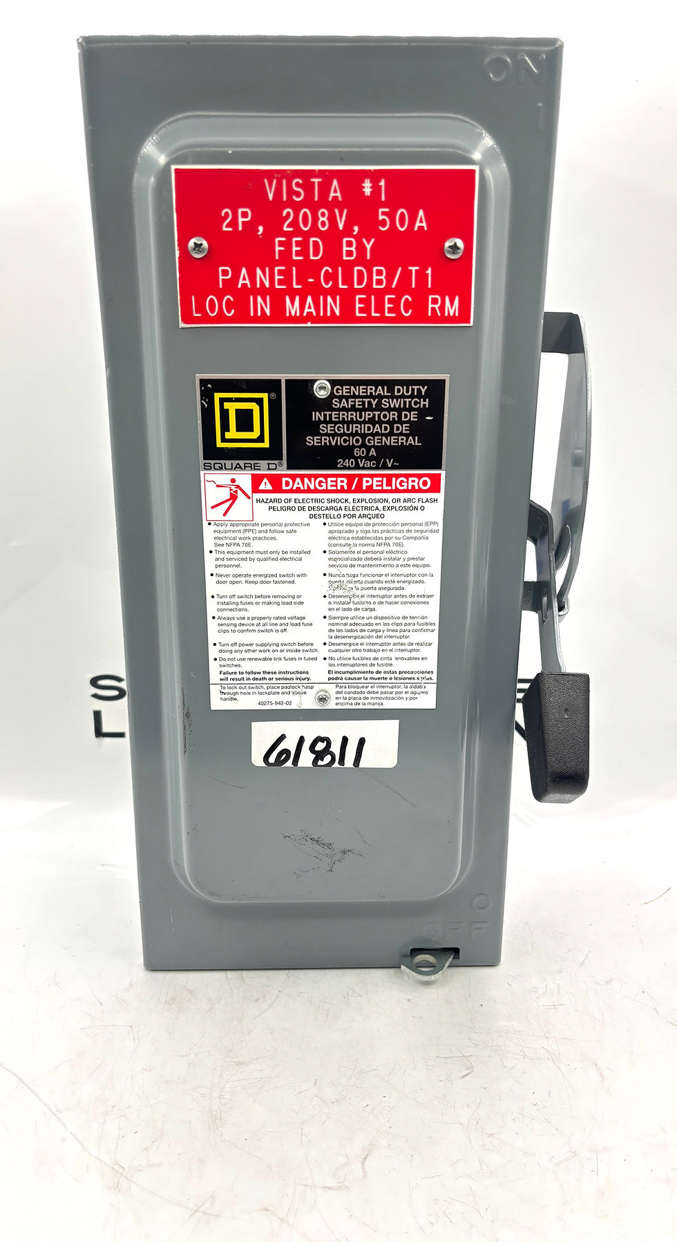 Thumbnail: Square D / D222N / 60A 2 Pole 240V Type 1 Enclosure Indoor