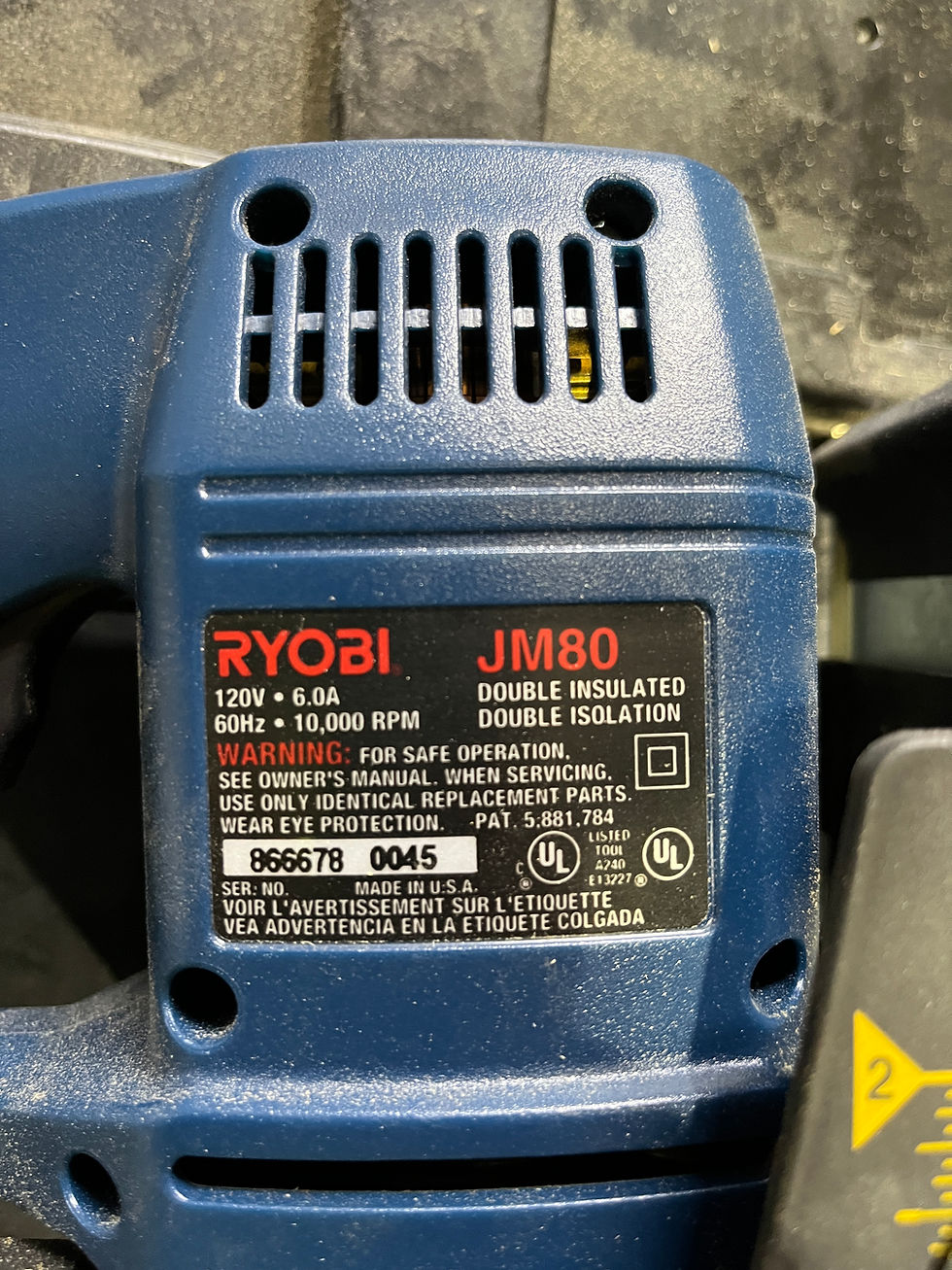 Miniatura: Ryobi / JM80 / Biscuit Joiner with Dust Vacuum Bag Attachment & Case