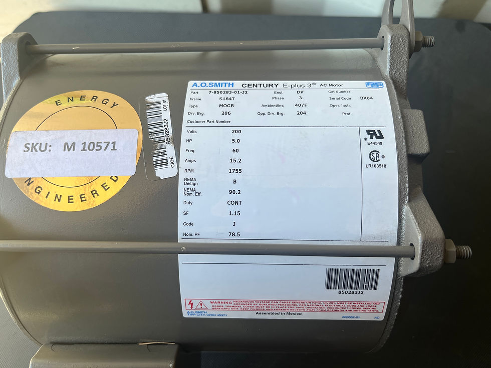 Thumbnail: A.O Smith / 7-850283-01-J2 / HP 5 / FR S184T / Electric Motor