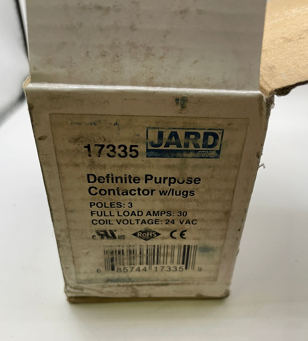 Thumbnail: Jard Definite Purpose Contactor 17335 Definite Purpose Contactor 3 Pole 30 FLA N
