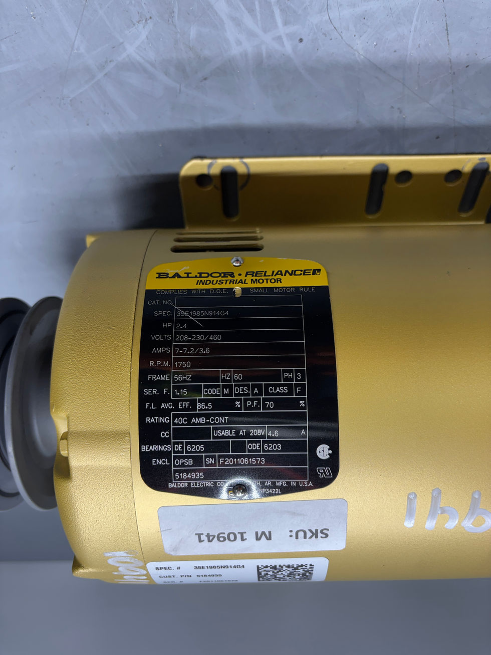 Miniatura: Baldor / 35E1985N914G4 / 2.4 / (208-230/460 V ) / Electric Motor