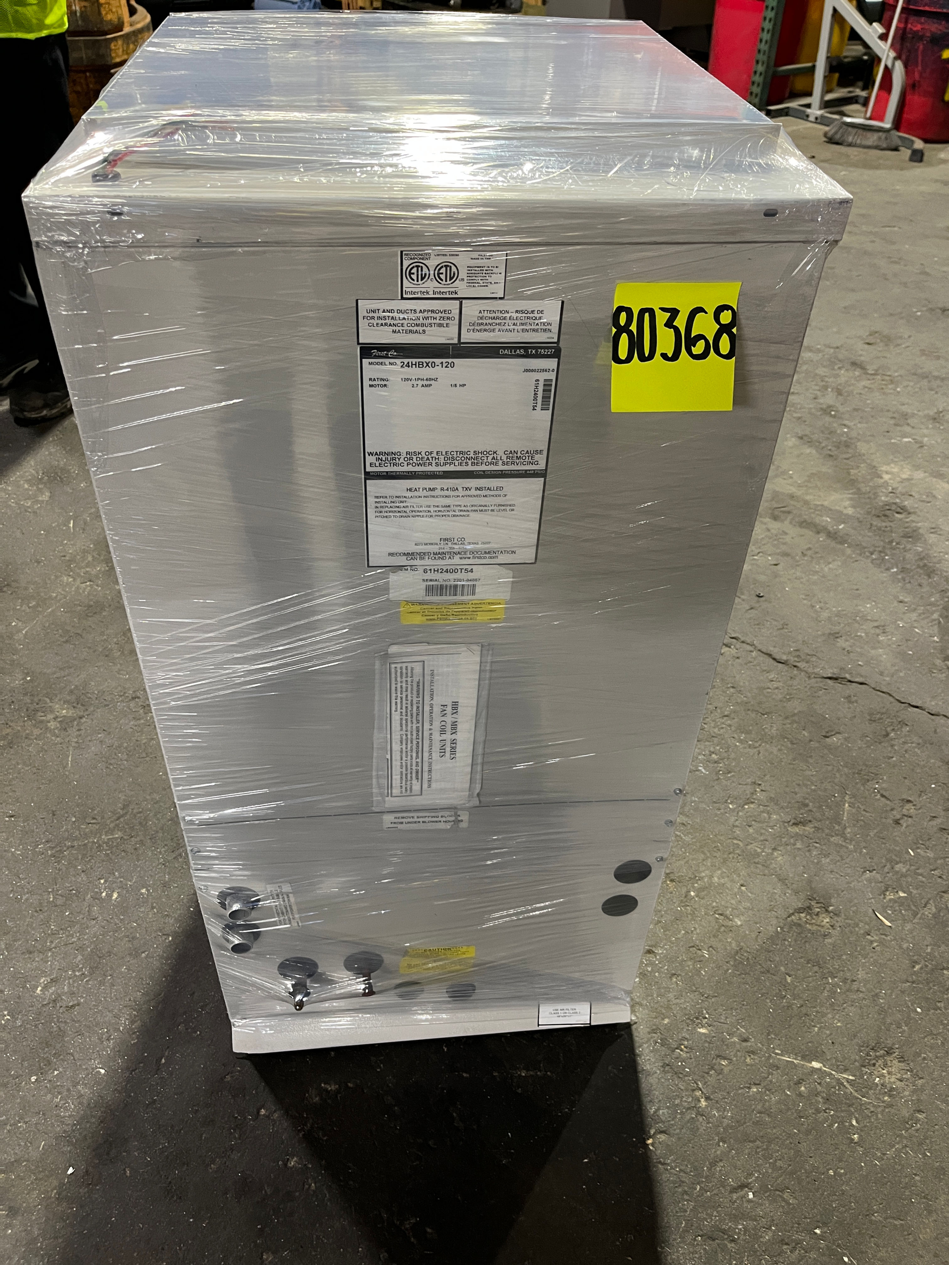 First Co / 24HBX0-120 / PH-1 / Air Handler