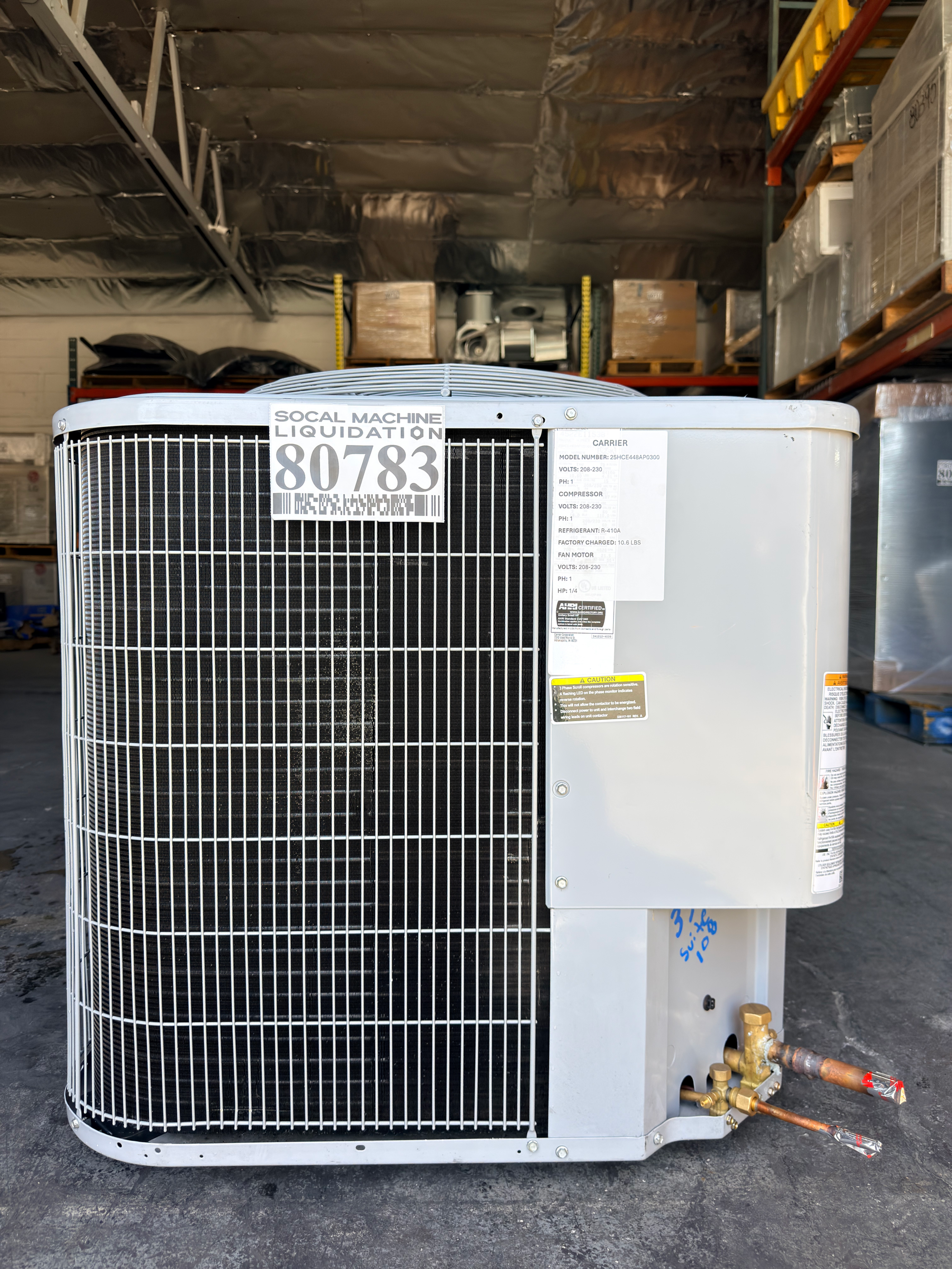 Carrier / 25HCE448AP0300 / 208-230V / 1PH / 4 Ton / R-410A / Heat Pump Condenser