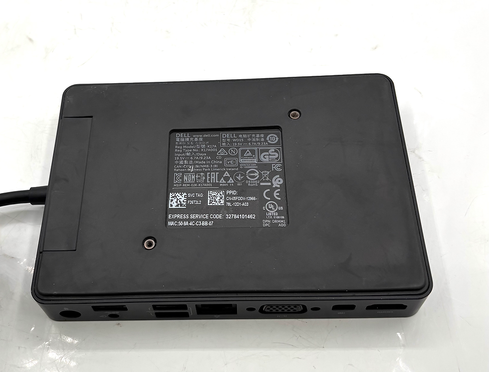 Thumbnail: DELL – WD15 – OEM Laptop Docking Station K17A001 (No Power Cable)