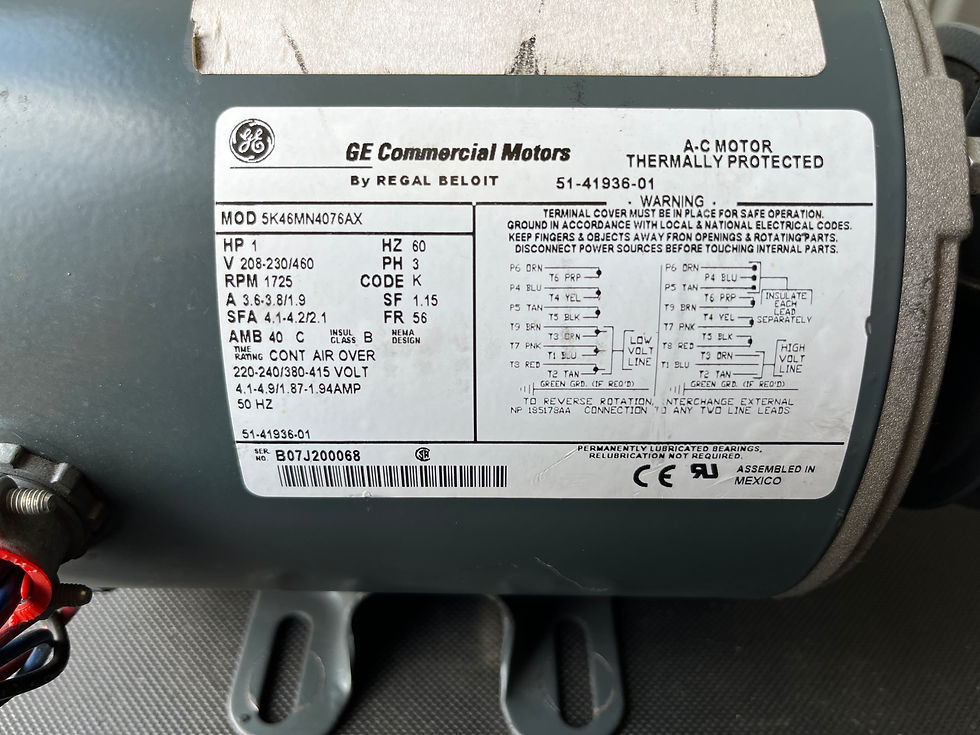 Miniatura: GE Commercial Motors / 5K46MN4076AX / HP 1 / Motor eléctrico