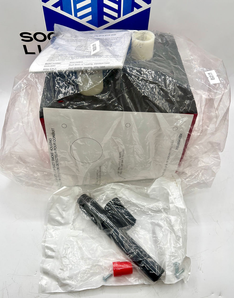 Thumbnail: Edwards / SIGA-DH / Systems Technology Red Duct Detector Housing with Hardware
