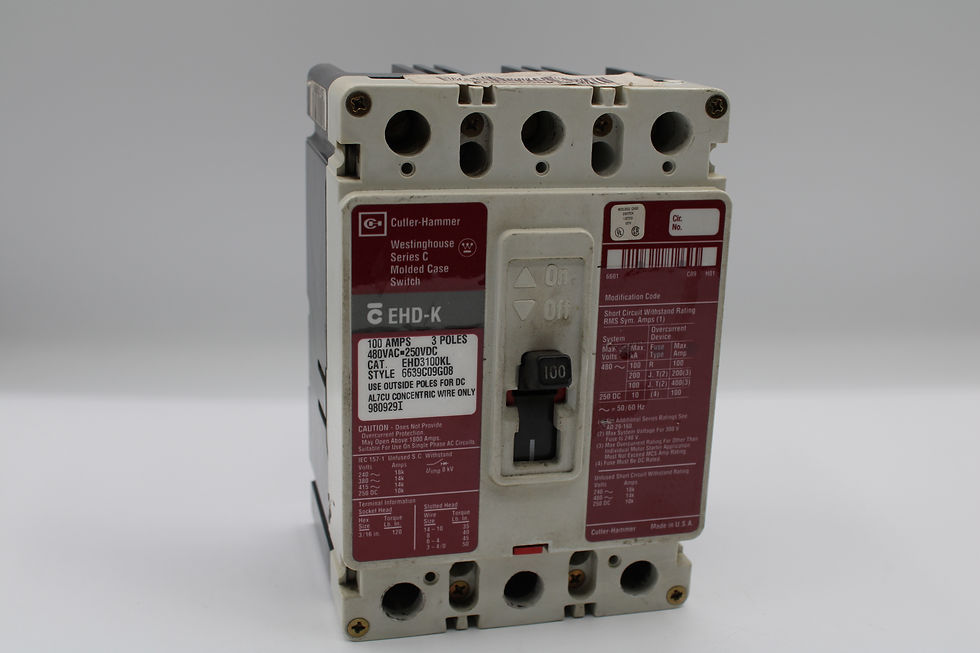 Miniatura: Interruptor Culter Hammer EHD-K EHD3100KL de 100 amperios, 3 polos, 480 V