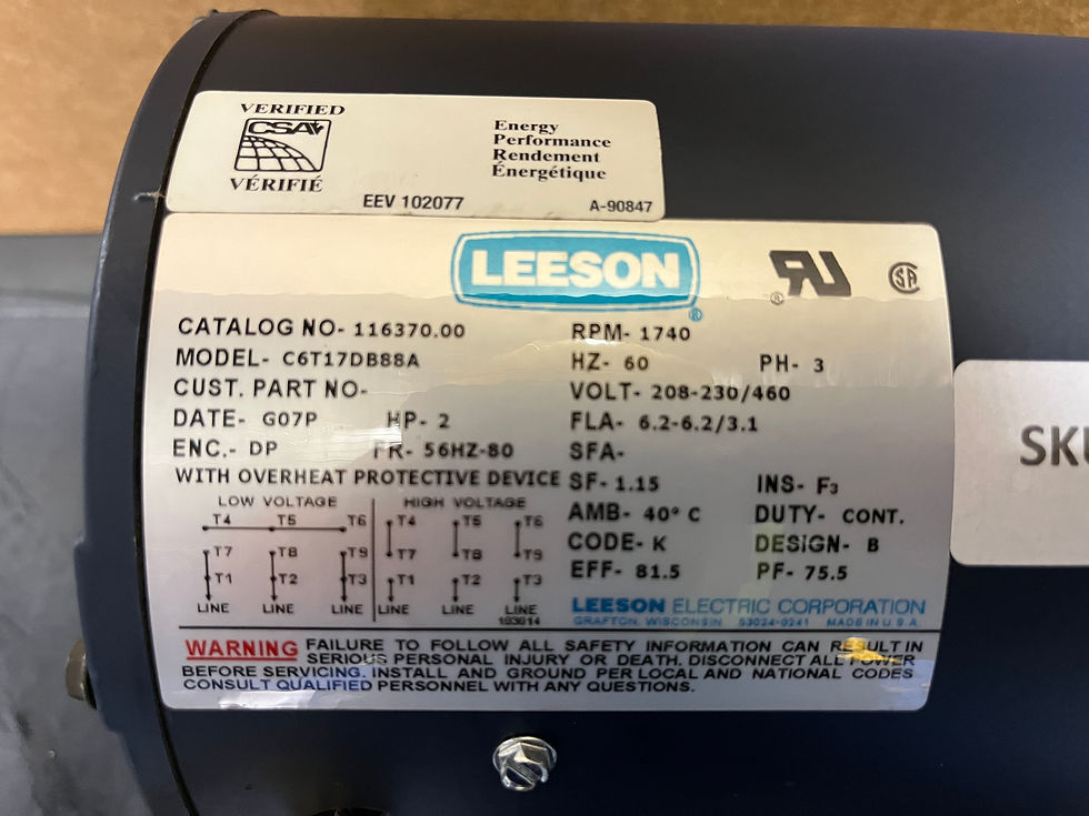 Thumbnail: Leeson / C6T17DB88A / HP2 / 56HZ-80 / Electric Motor