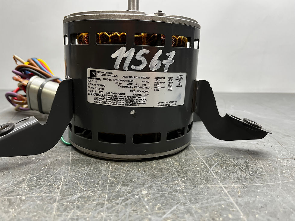 Thumbnail: Emerson / K55HXGAH-8048 / 1/2HP / 115V / 1PH / Electric Motor