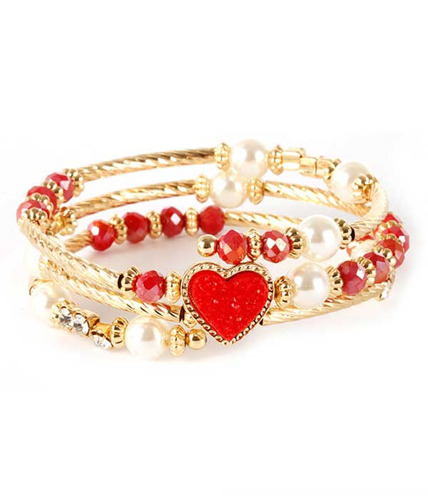 Dazzling Ruby Coil Bracelet