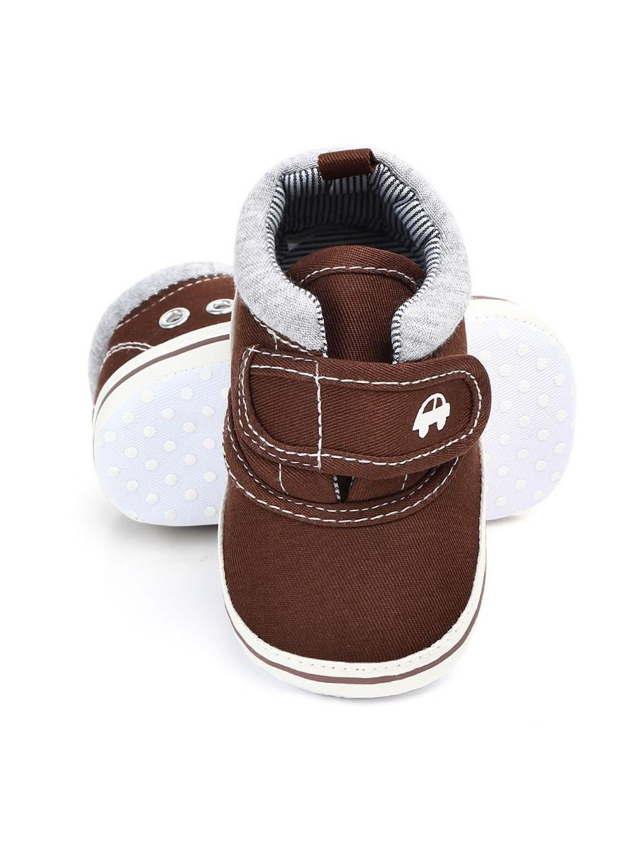 Thumbnail: Denim Velcro Crib Shoes
