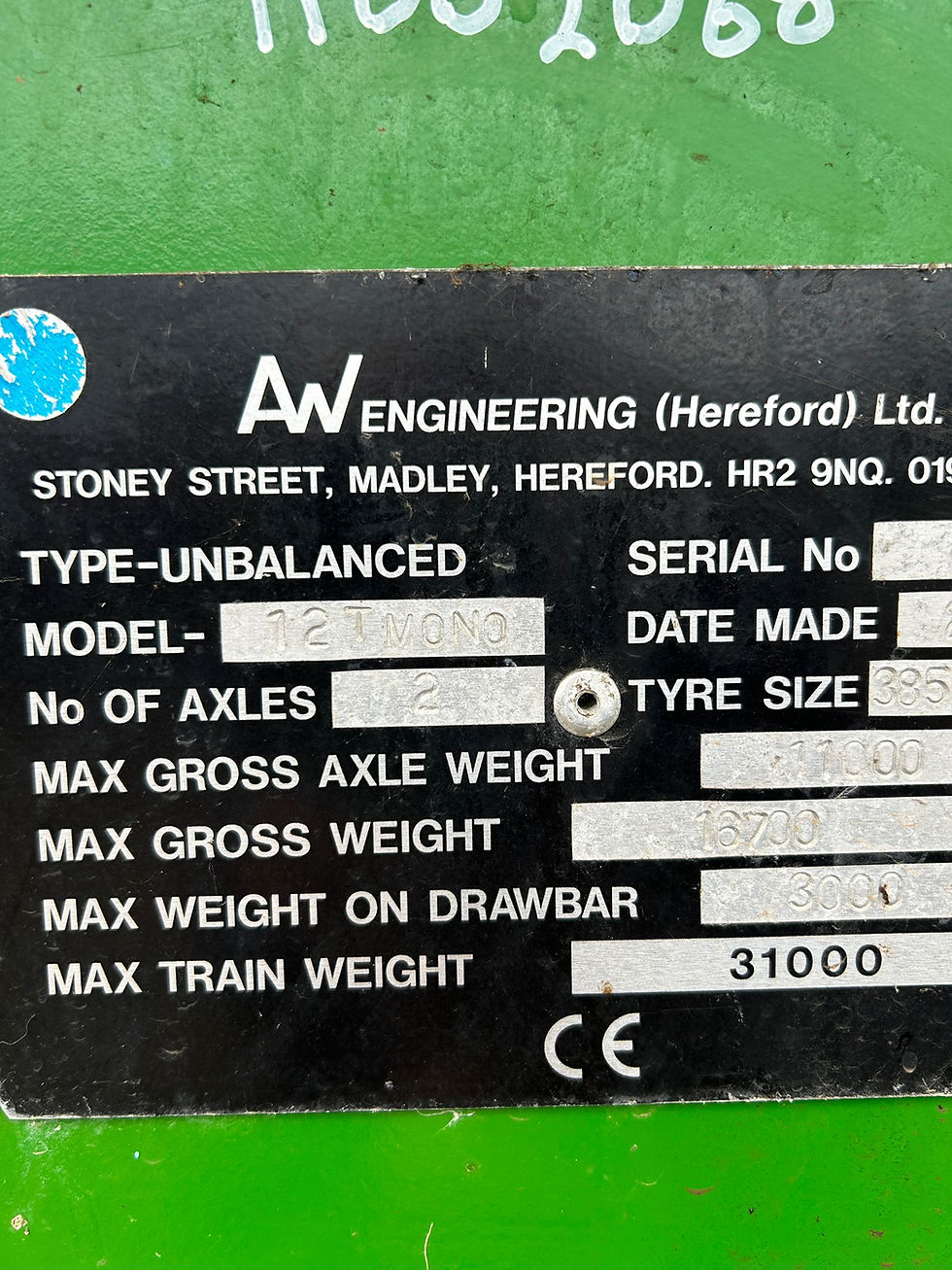 Thumbnail: AW 12 Tonne Mono Grain Trailer 