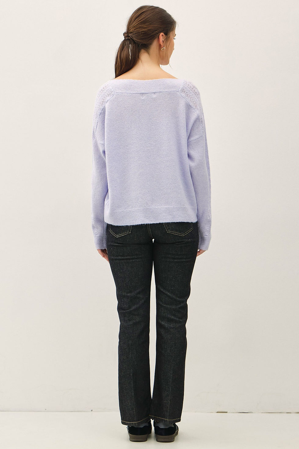 Thumbnail: Boat Neck Crochet Sweater