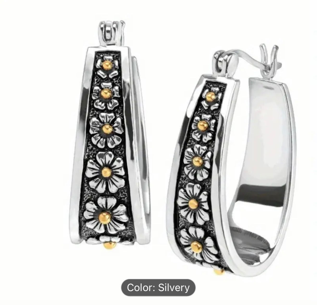 flower stamen vintage earrings 