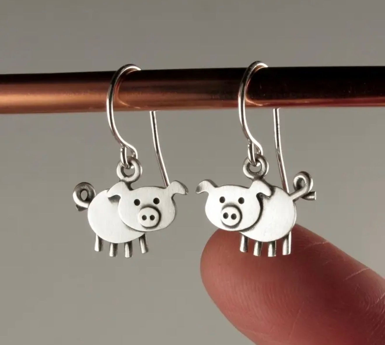 Piggy Earrings- silver