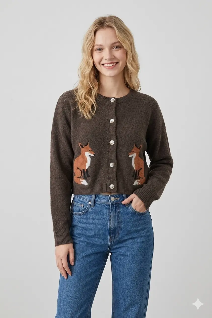 Knit Fox Cardigan