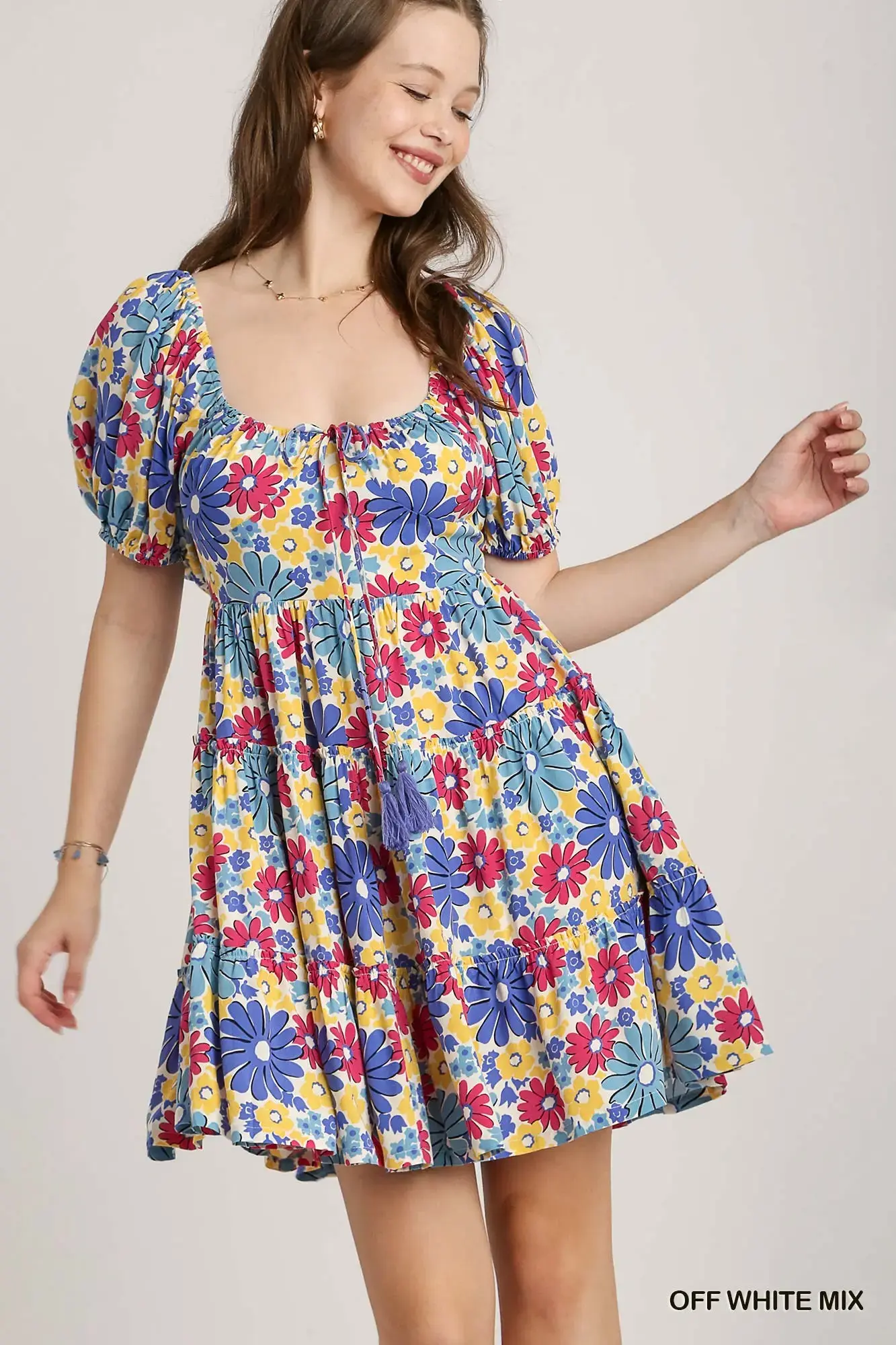 Bright Floral Mini Dress