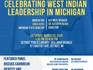 Celebrating West Indian Leadership in Michigan, March 23rd