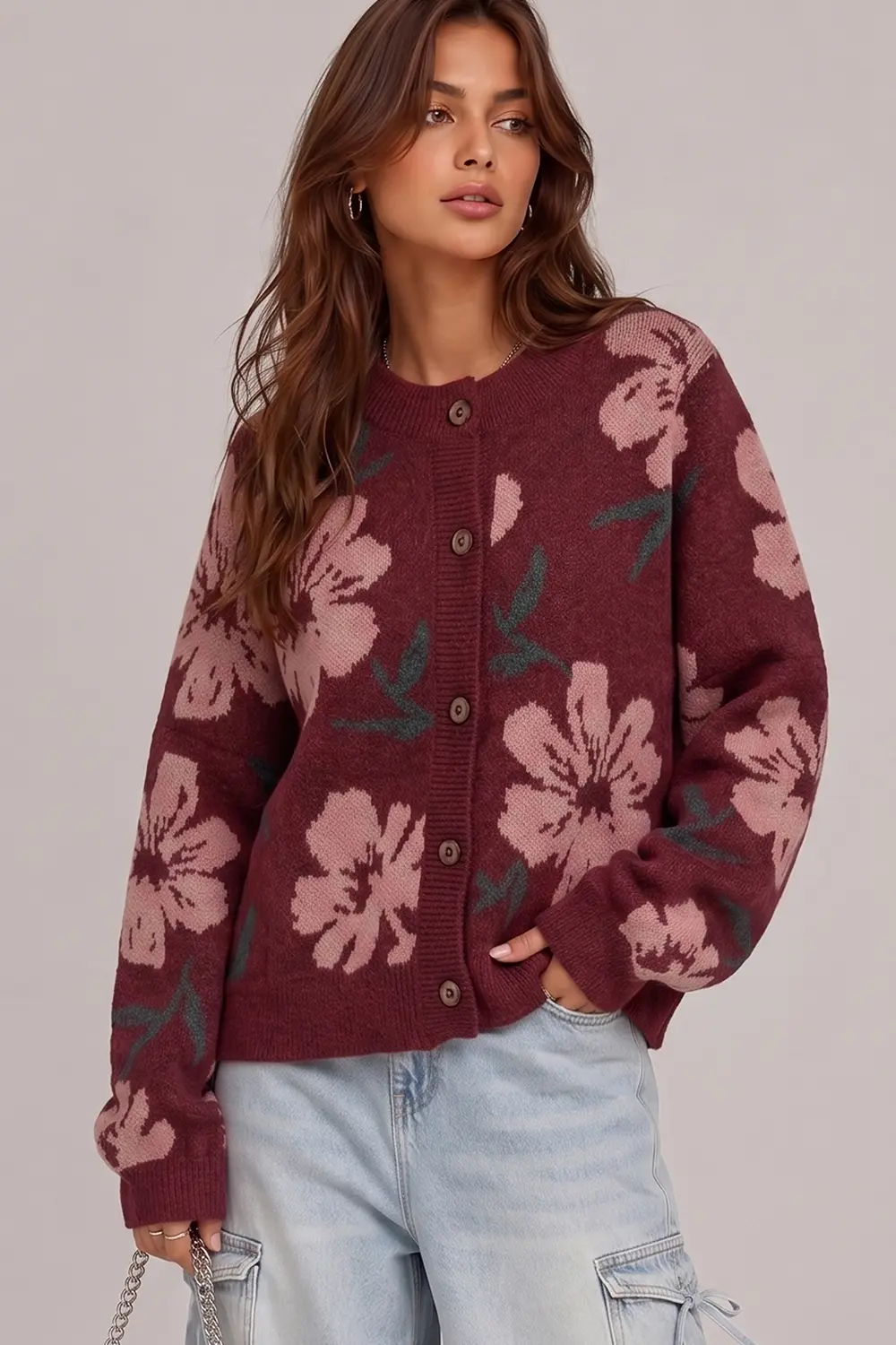 Floral Intarsia Sweater