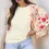 Thumbnail: Floral Patchwork Half Batwing Blouse