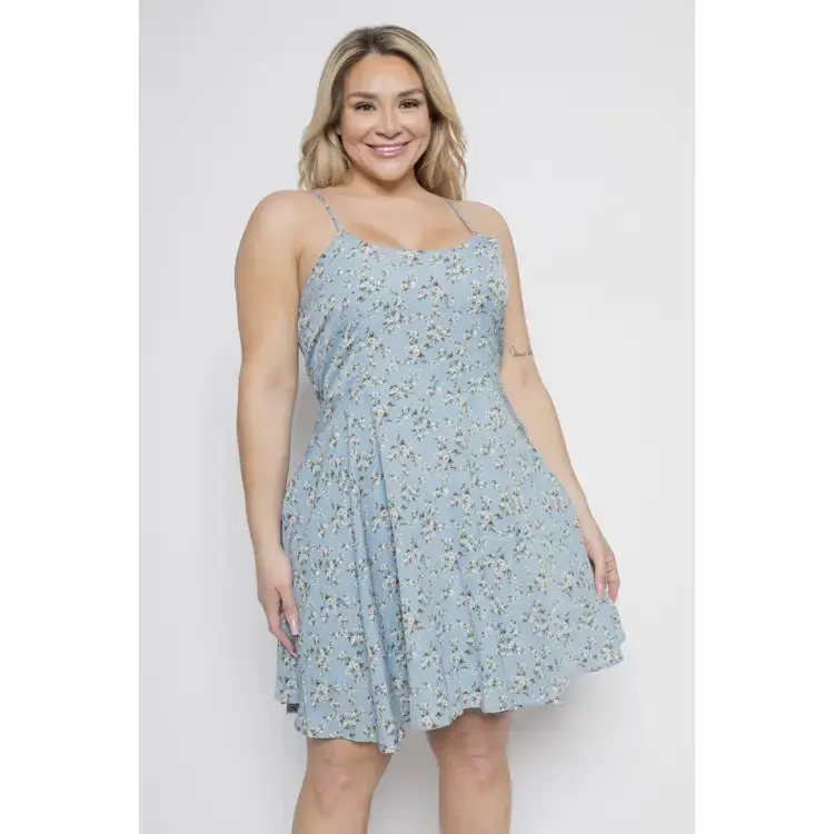 PLUS Floral Lace Dress