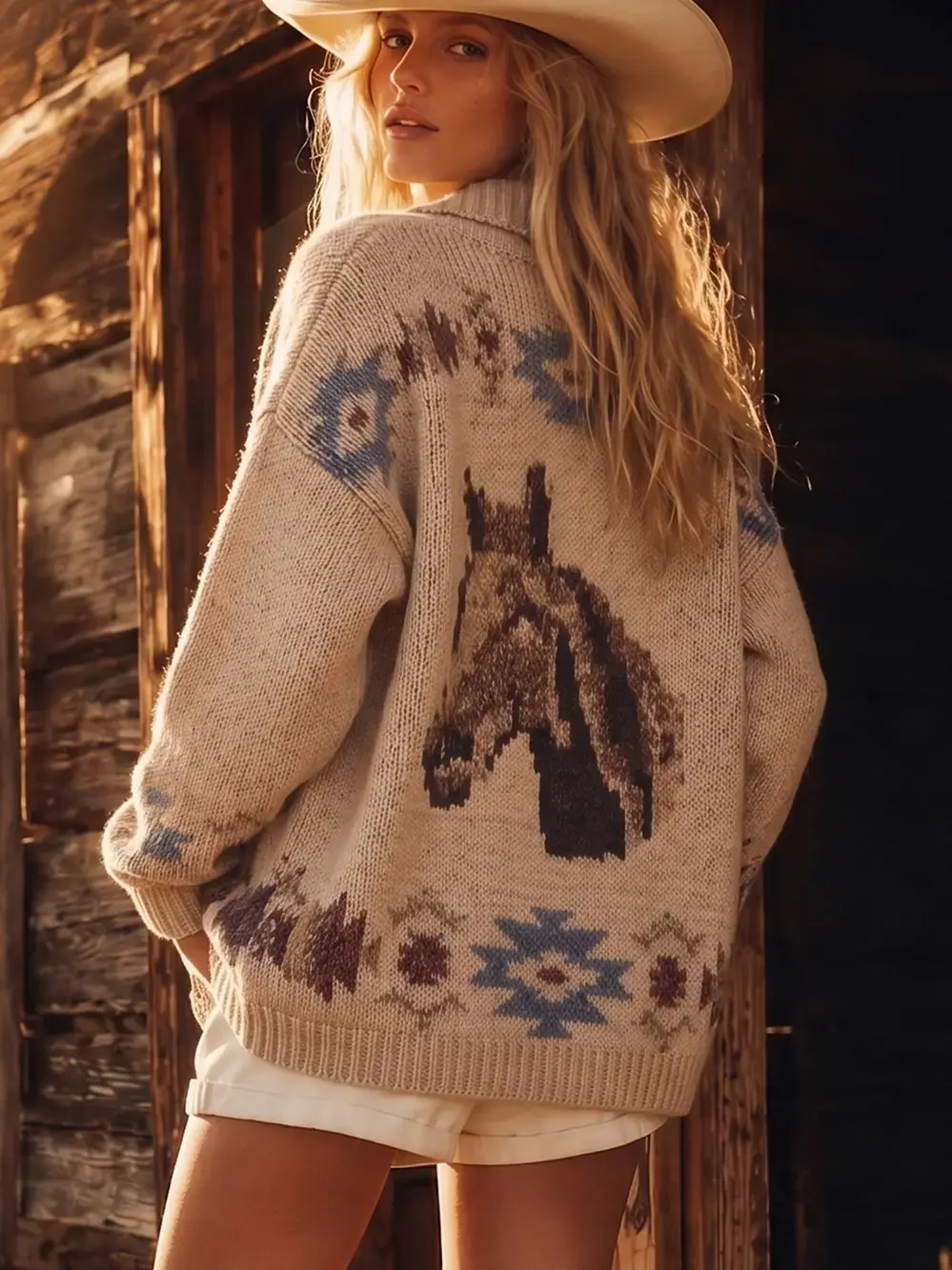 Western Horse Cardigan