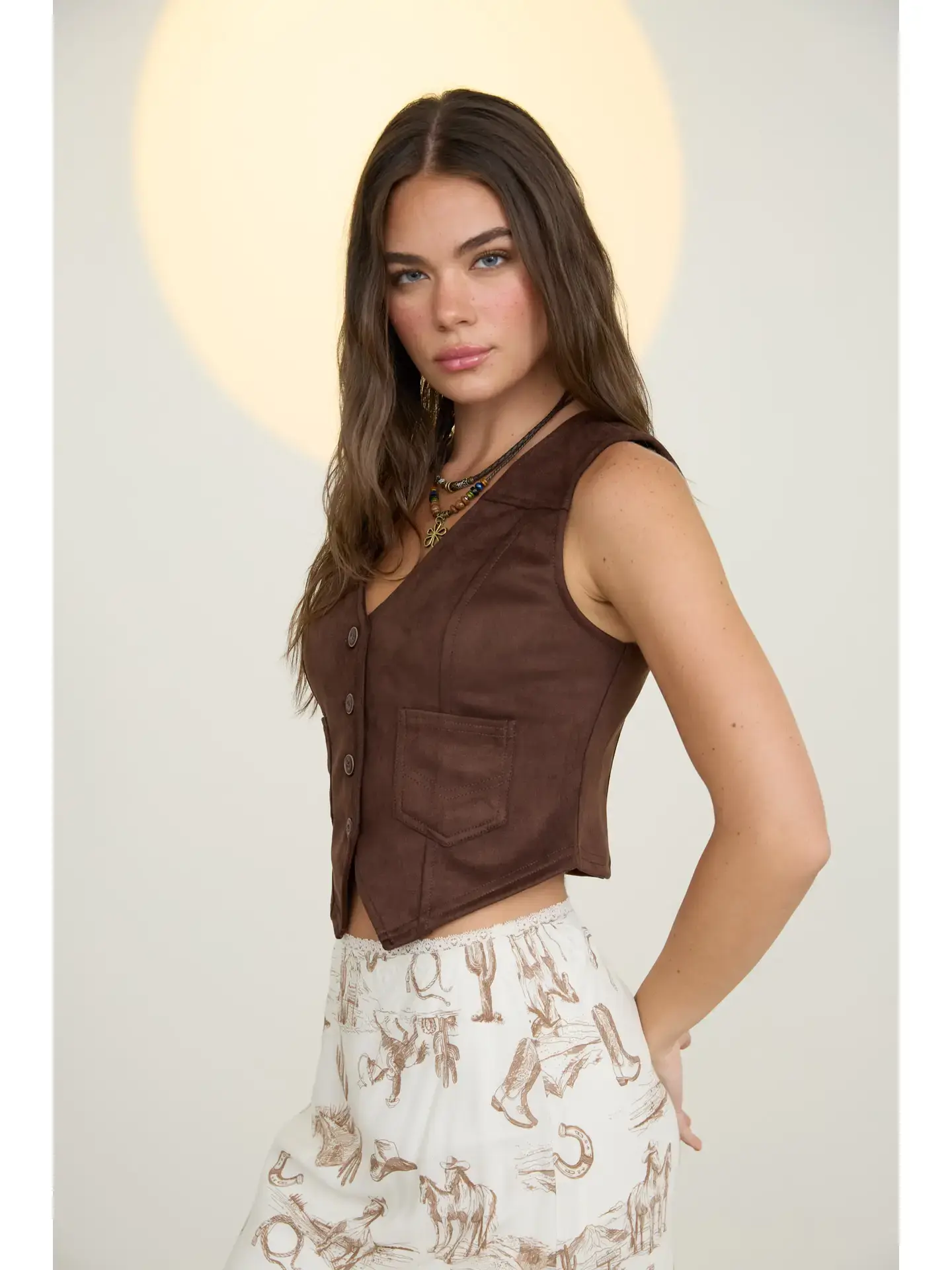Vegan Suede Vest