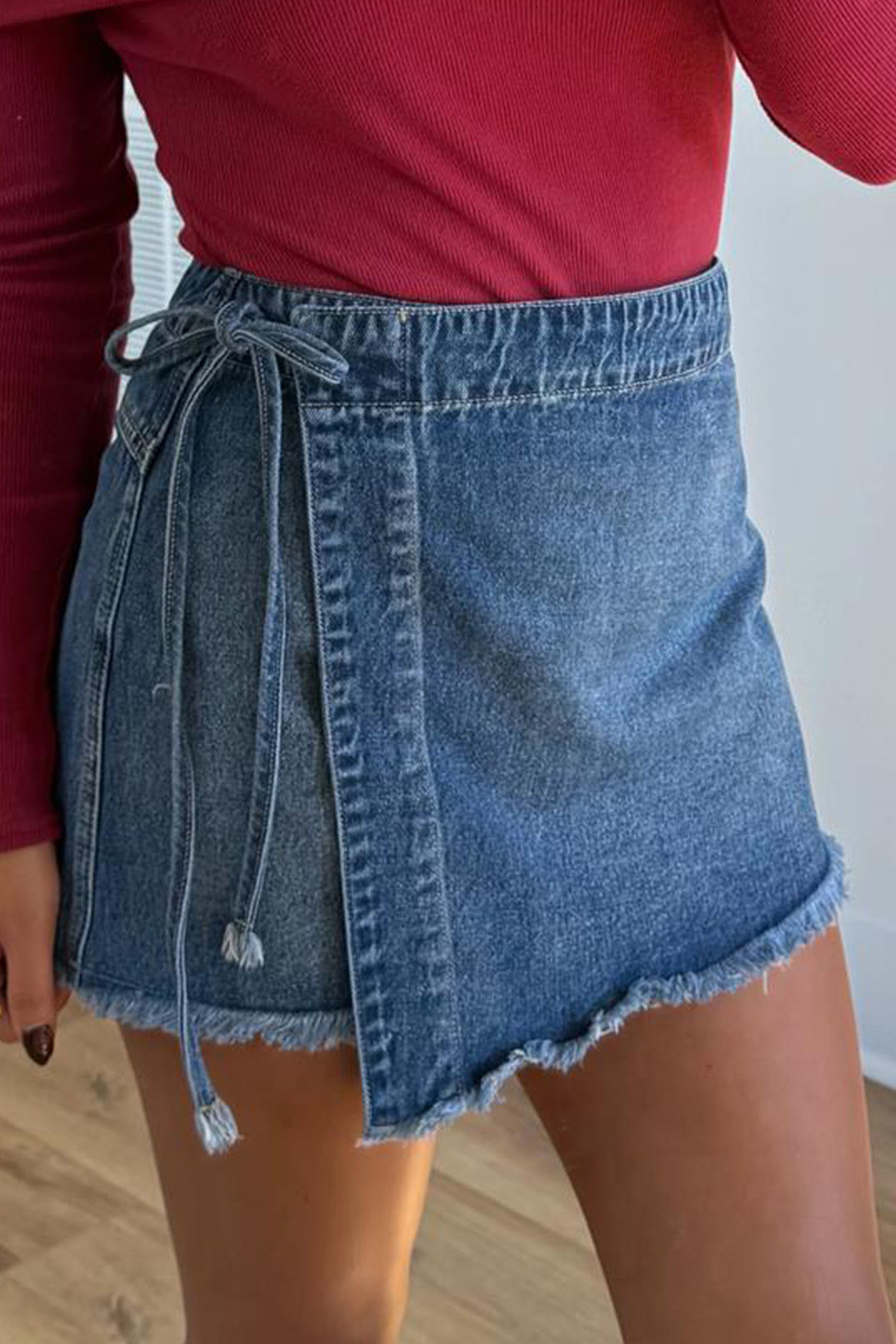 Jean Wrap Skort