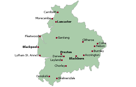 map of lancashire