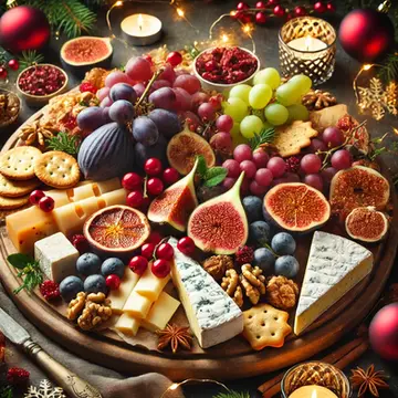 Plateau gourmet Grazing Platter haut de gamme avec fromages, charcuteries, fruits frais et produits locaux, servi par un traiteur à domicile à Lyon