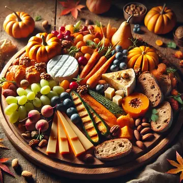 Plateau gourmet Grazing Platter haut de gamme avec fromages, charcuteries, fruits frais et produits locaux, servi par un traiteur à domicile à Lyon