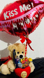 Ancheta, chocolate, oso de peluche, dulces, globos