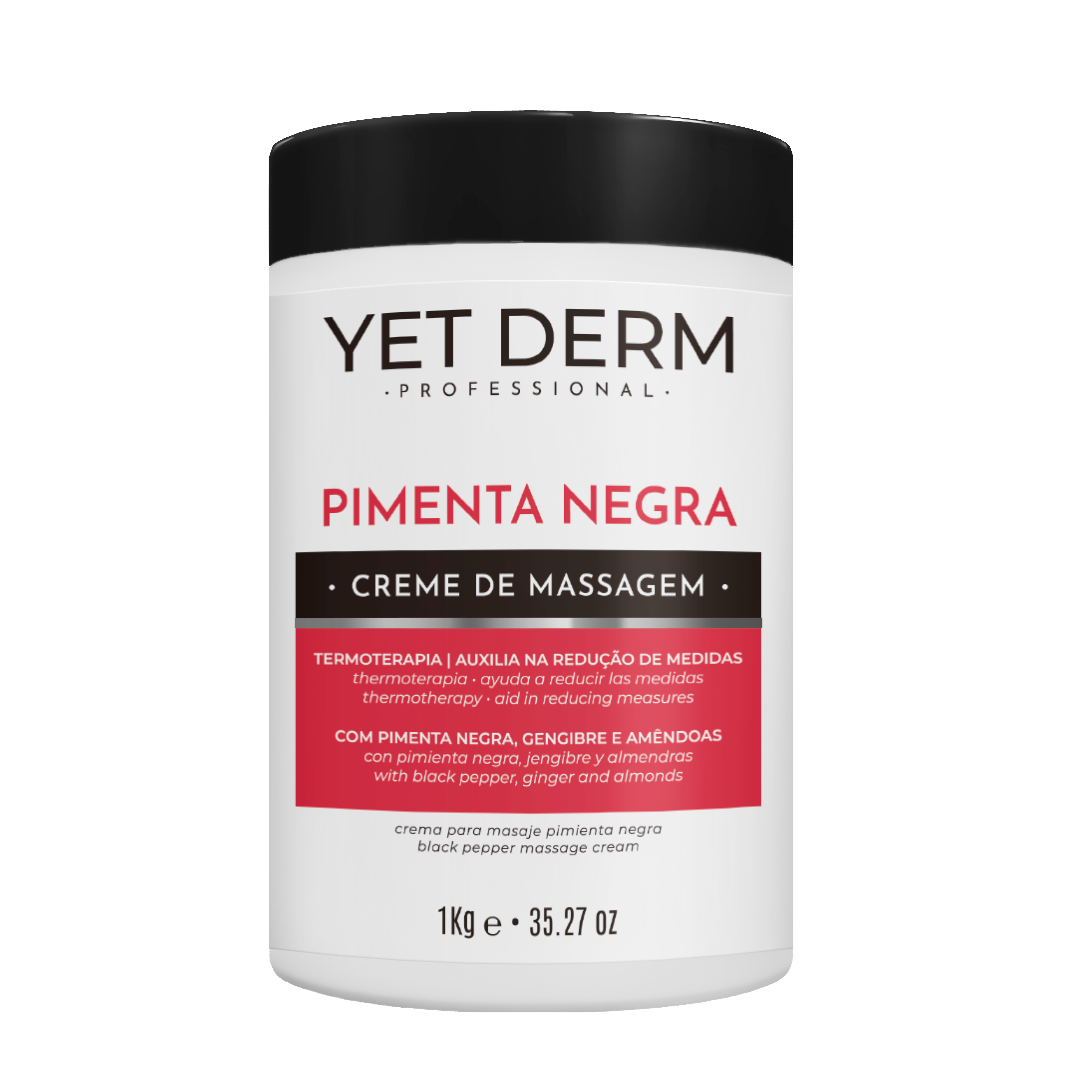 Creme de Massagem Yet Derm 1KG - Pimenta Negra