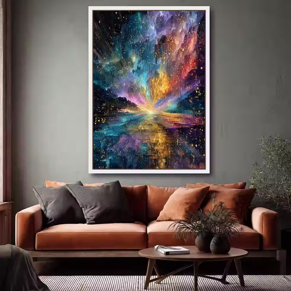 Thumbnail: Cosmic Explosion Canvas Print – Abstract Space Wall Art