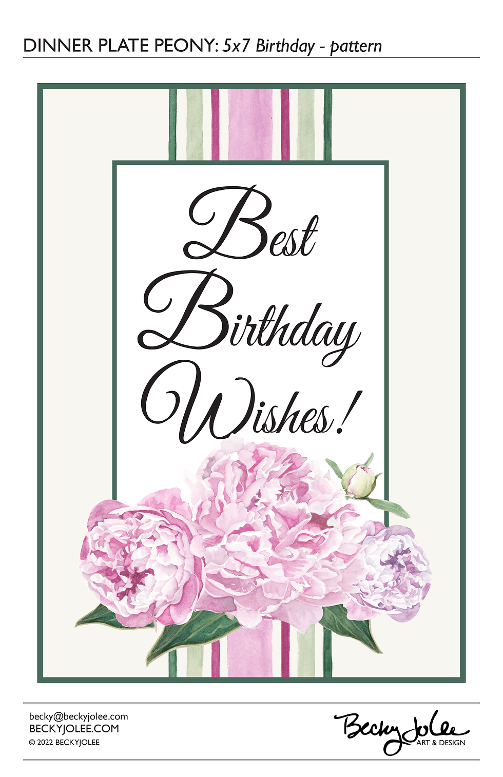 dinner plate peony 5x7 greeting-11