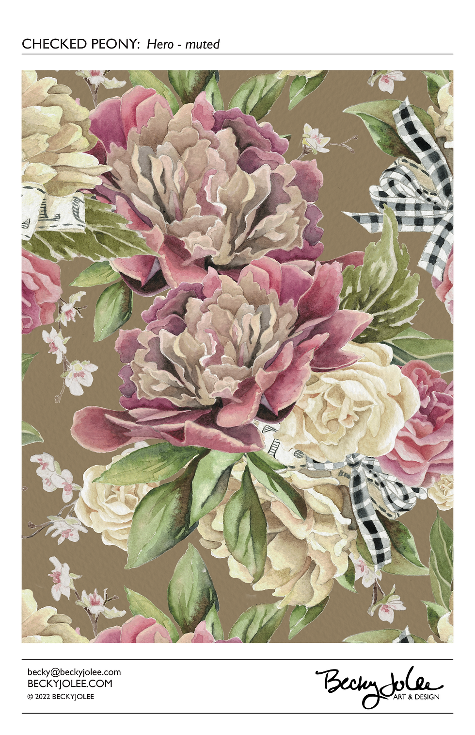checked peony patterns 11x17 sell sheets-11