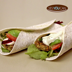 Vegan and Gluten Free Burger Wrap