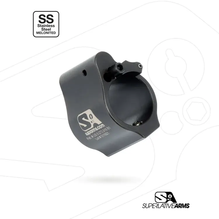 .750" Adjustable Gas Block, Bleed Off - Solid, Set Screw - Melonite Finish