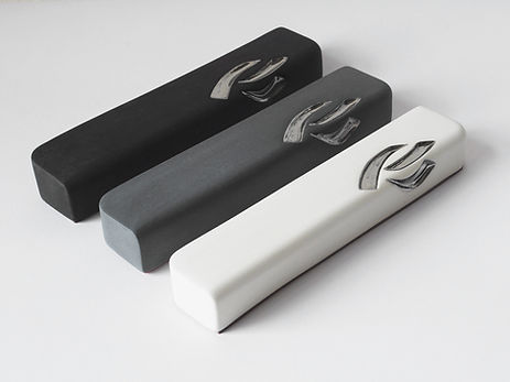 Yahalomis Ceramic Mezuzah cases with Sil