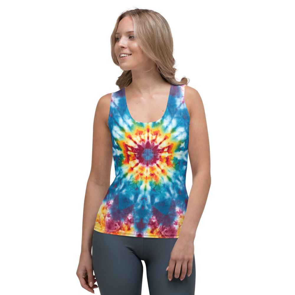 Modern Flower Tie Dye Tank Top