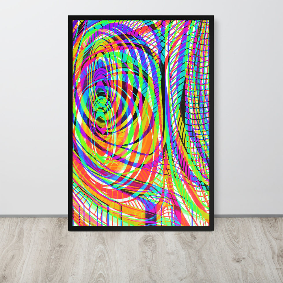 Colorful Sketch Framed Poster
